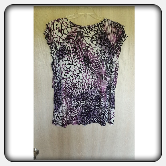 Woman's Purple Top Size 3X By Roz and Ali - Picture 5 of 5